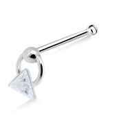 Dangling Triangle Bone Nose Stud NSKD-798